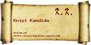 Knipl Kandida névjegykártya